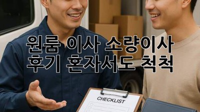 원룸 이사, 소량이사 후기: 혼자서도 척척!